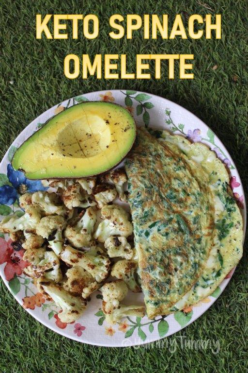 Keto Spinach Cheese Omelette Recipe