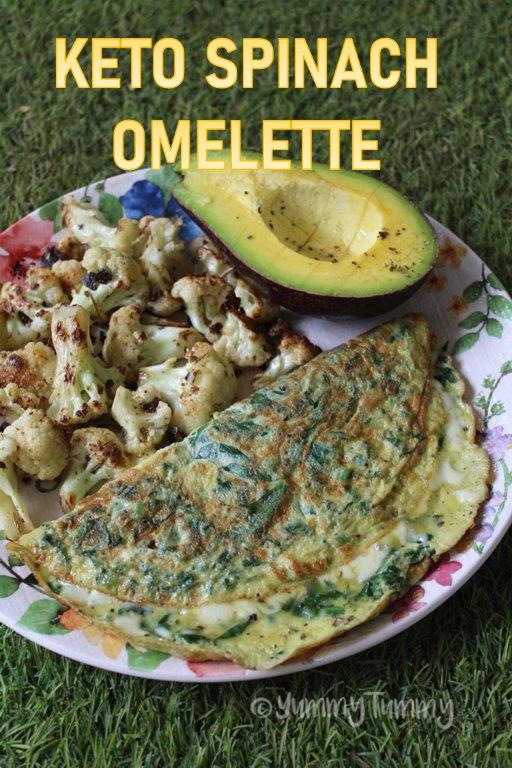 Keto Spinach Cheese Omelette Recipe