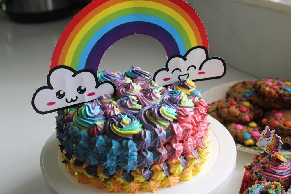 Rainbow Unicorn Cake