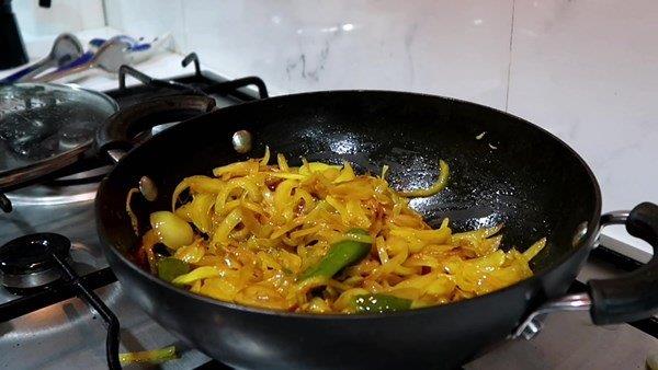 step 7 Onion Curry for Chapati