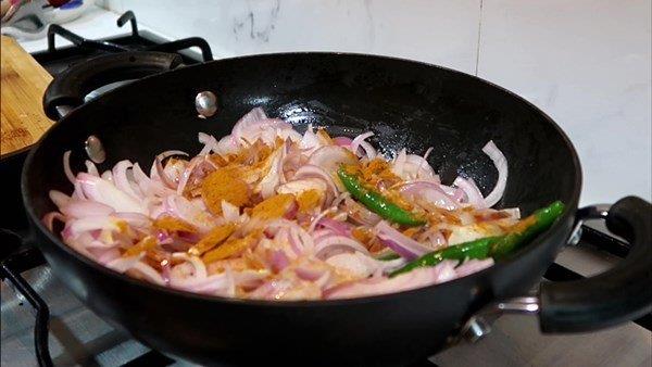 step 4 Onion Curry for Chapati
