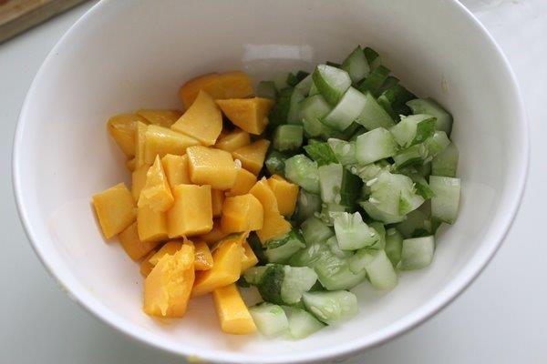 Mango Cucumber Salsa step 2