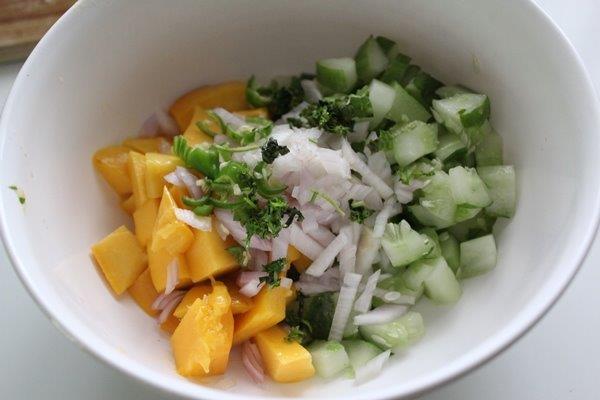 Mango Cucumber Salsa step 4