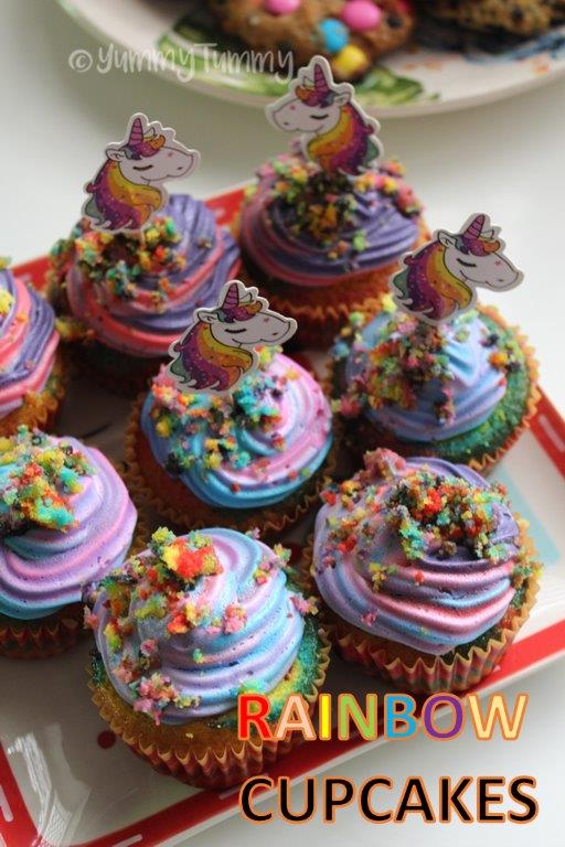 Rainbow Cupcakes