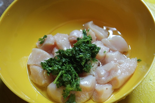 add in finely chopped parsley