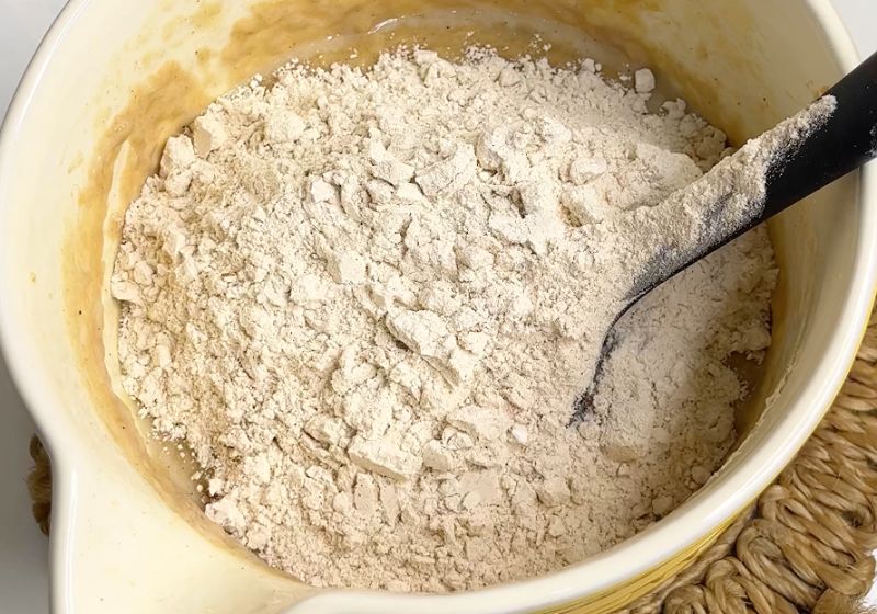 add wheat flour to Eggless Banana Bread