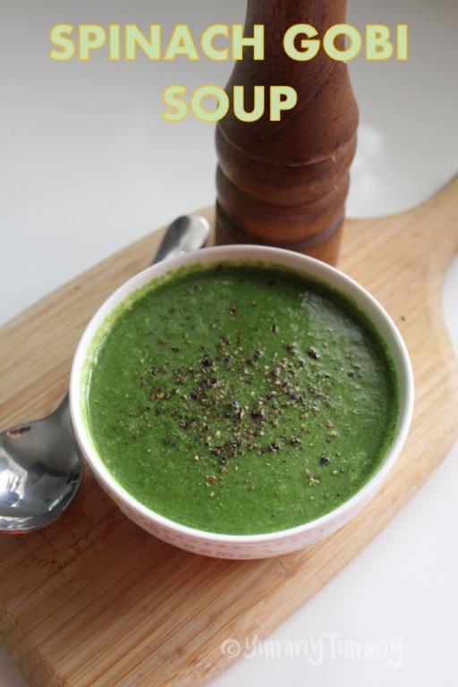 Spinach Cauliflower Soup Recipe - Yummy Tummy