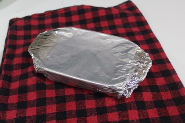 wrap the mould with foil