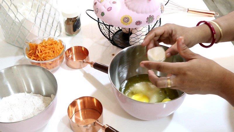 eggs for carrot walnut bread