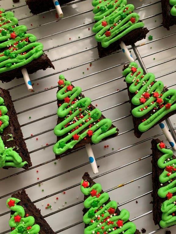 Christmas Tree Brownies