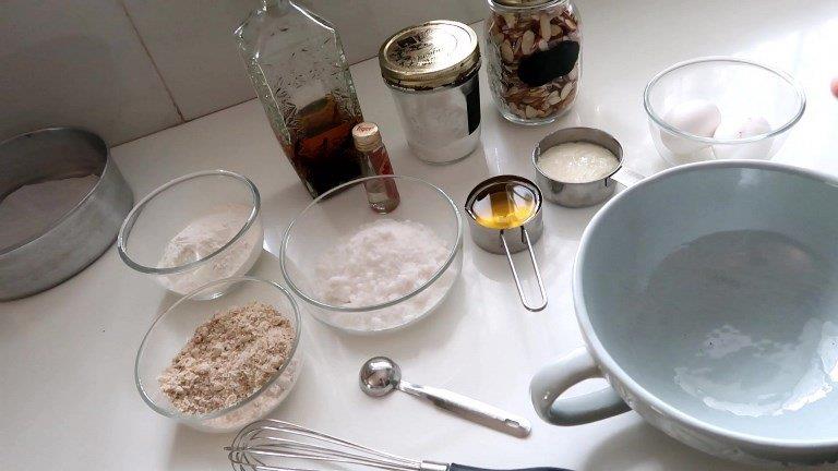French Almond Cake ingredients