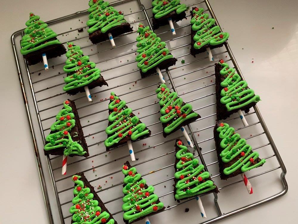 Christmas Tree Brownies