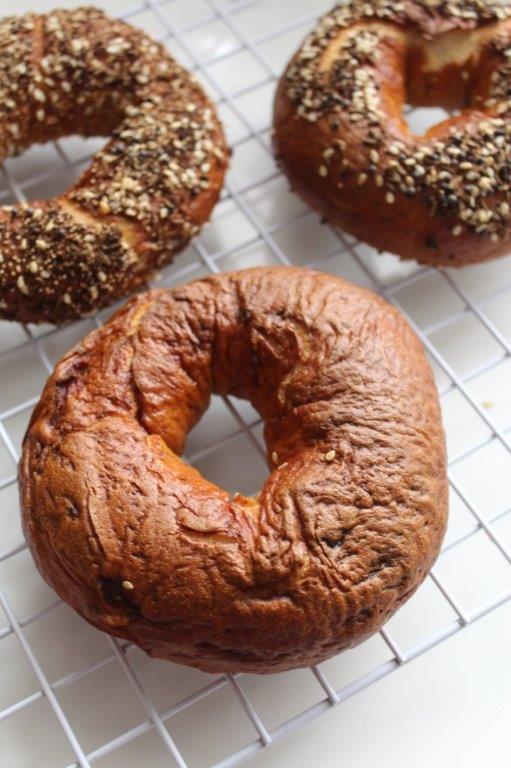 homemade bagel