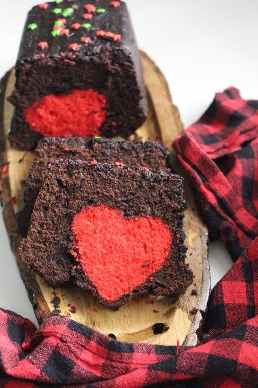 Hidden Chocolate Heart Cake