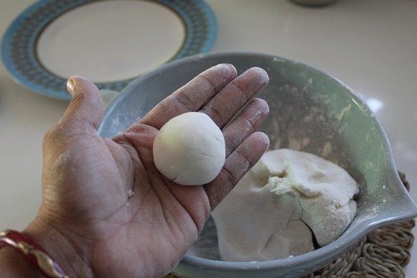 shape dough into small balls