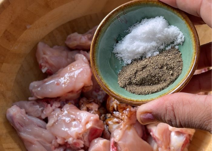 add salt and pepper