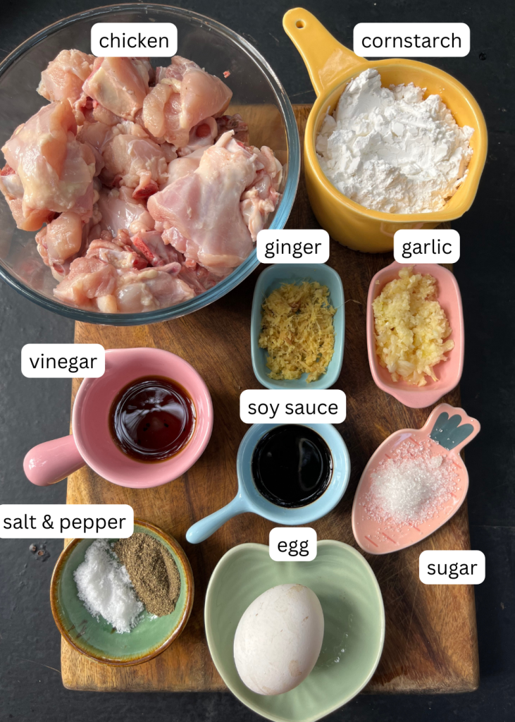 ingredients for Chicken Karaage