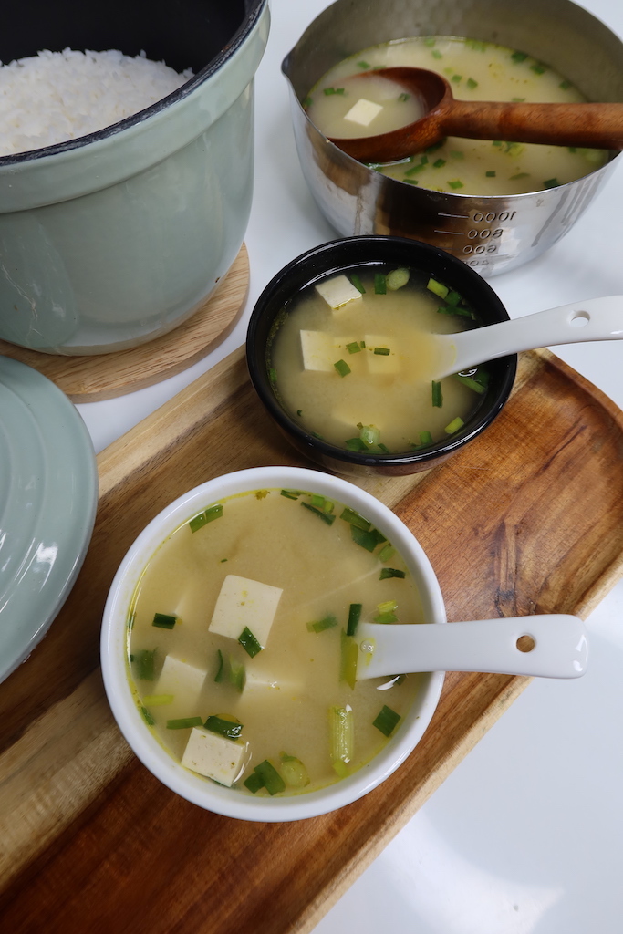 miso soup with rice