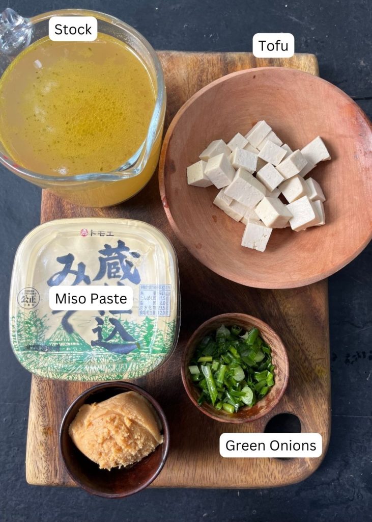 ingredients for miso soup