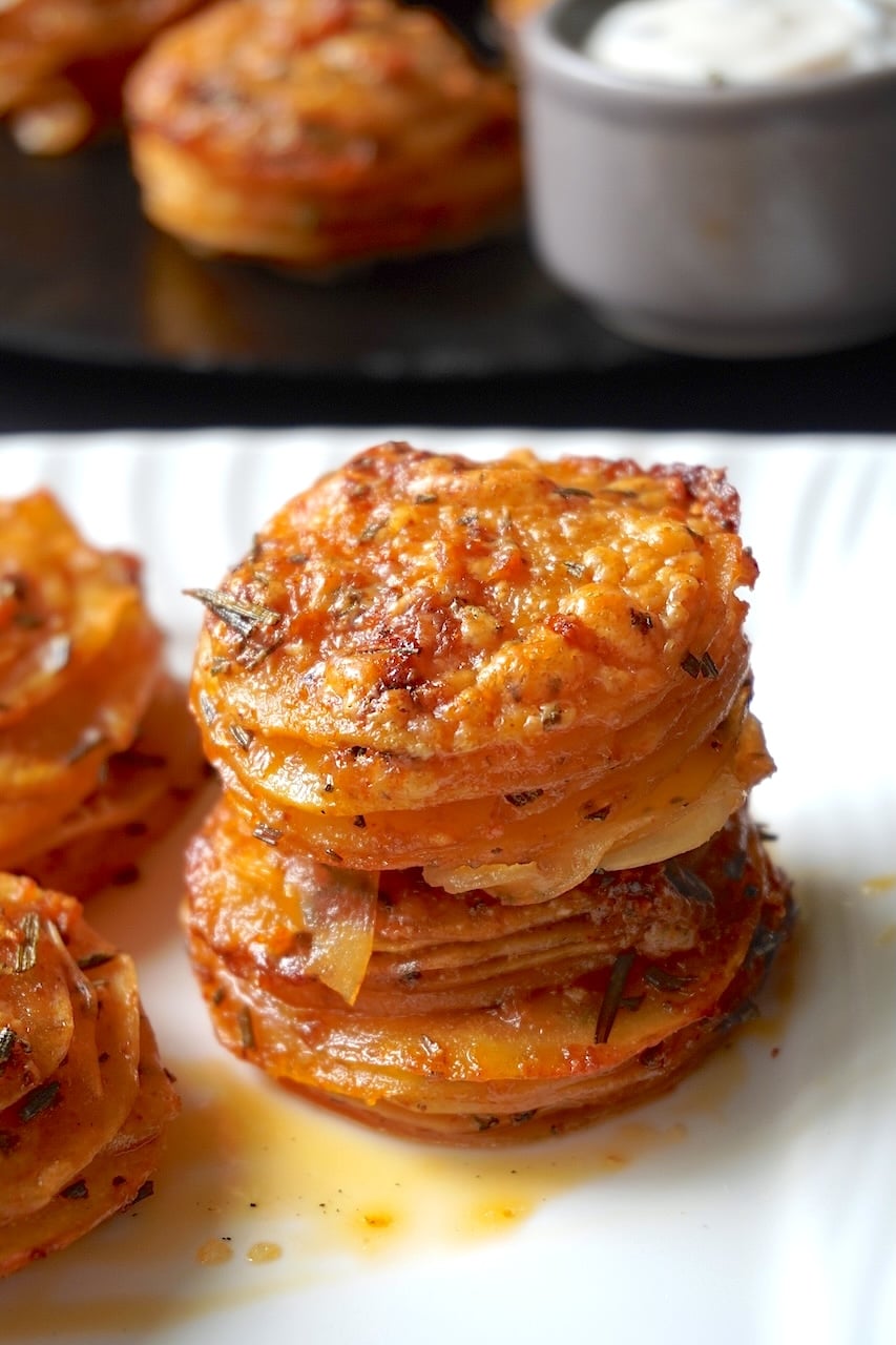 Baked Potato Stacks Recipe – Potato Cheese Stacks Baked Potato Stacks Recipe – Potato Cheese Stacks