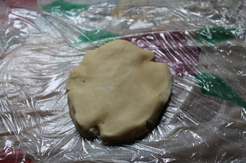 for rolling pastry, place dough in a sheet of plastic wrap