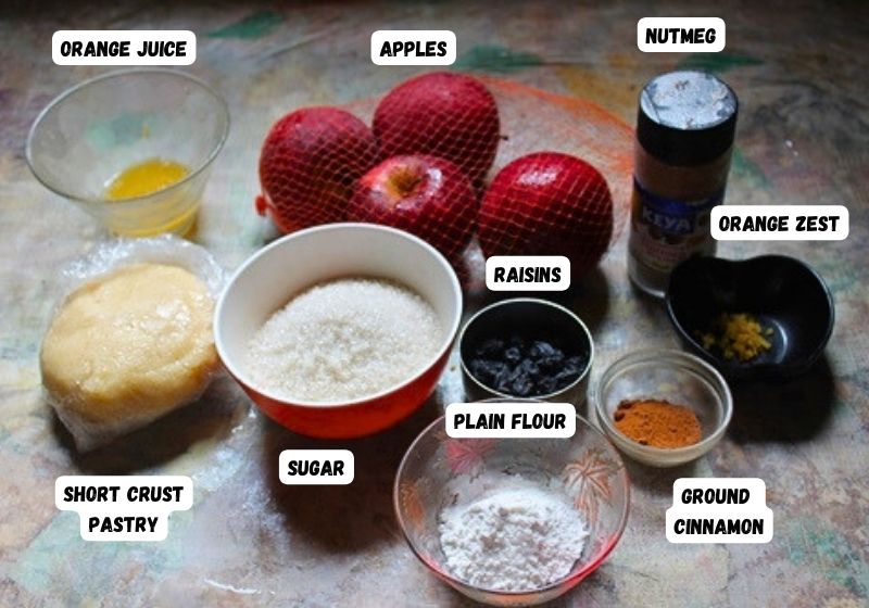 ingredients for making apple pie