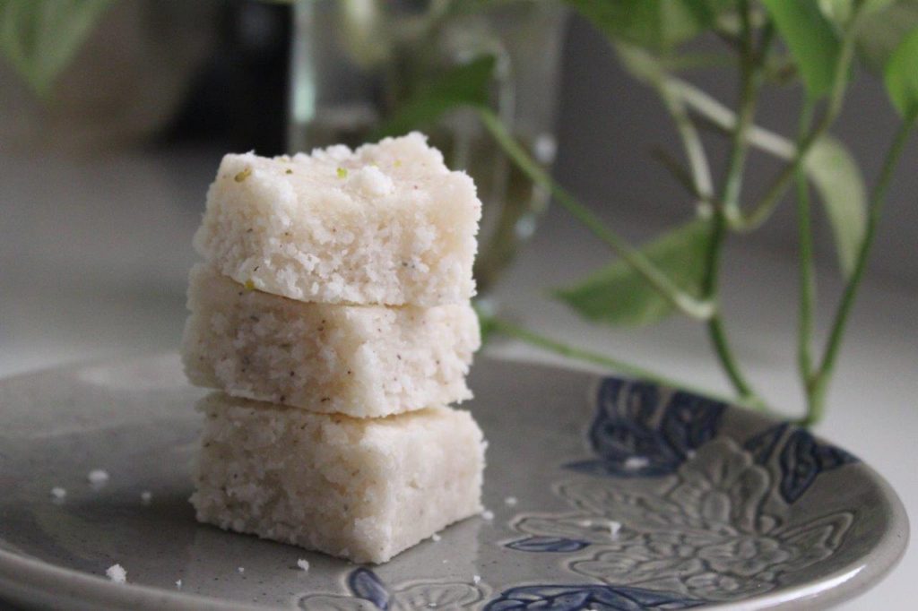 coconut barfi is ready