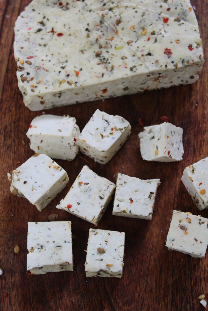 flavoured paneer cubed