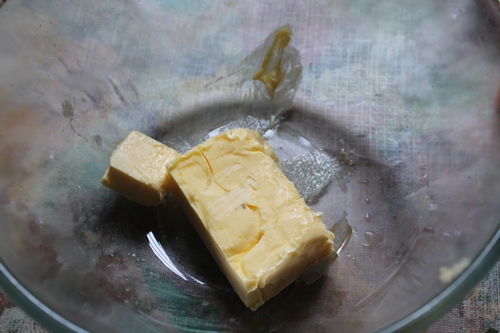 take soft unsalted butter in a bowl