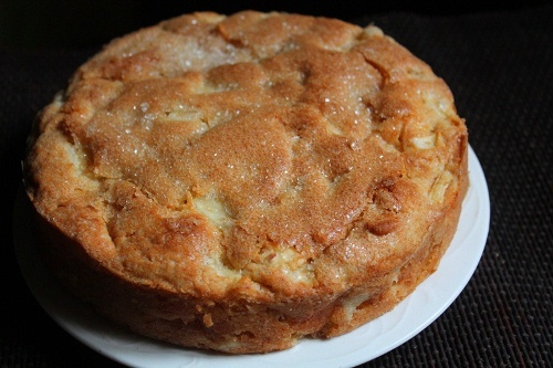 apple cake displayed whole 