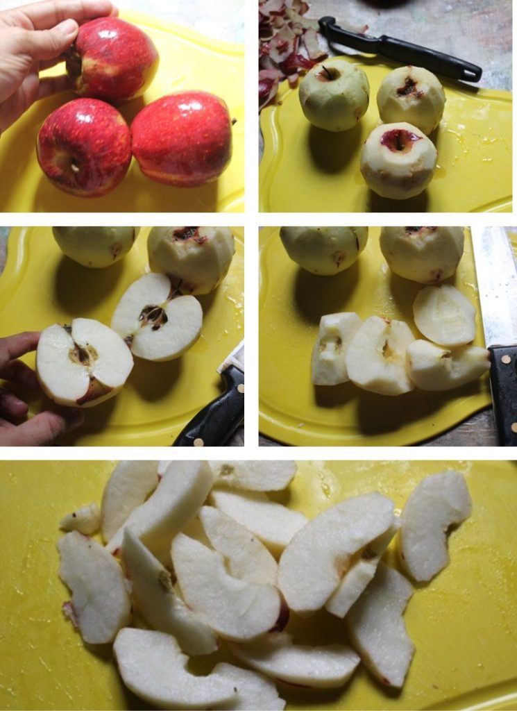 how to slice apples for apple pie
