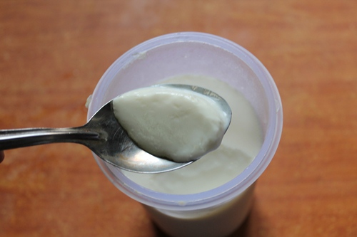 spoonful of set curd