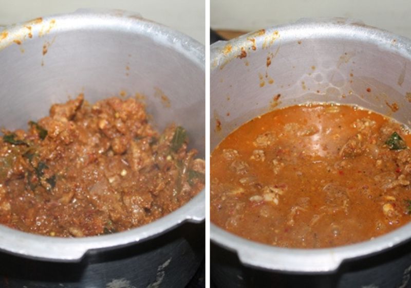 add chettinad mutton in pressure cooker