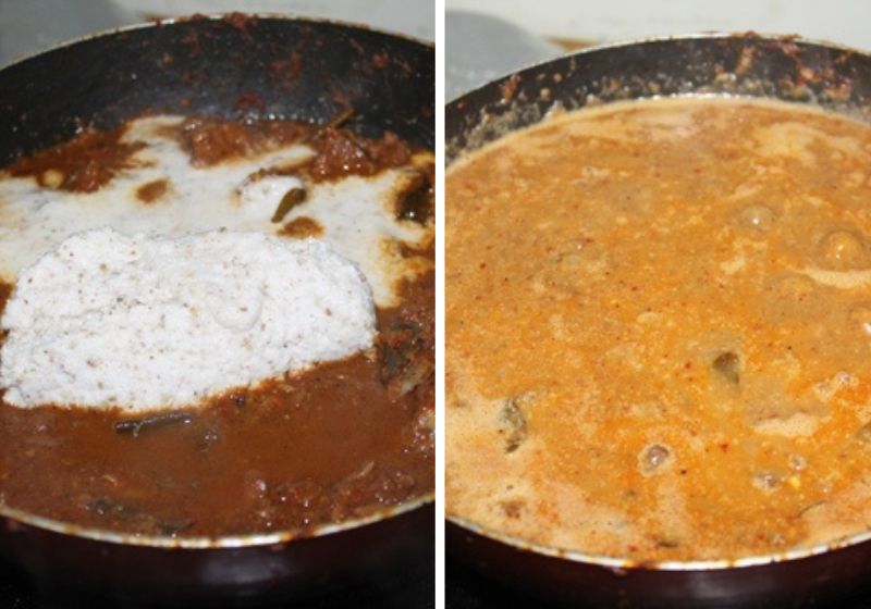 add coconut paste to Chettinad Mutton