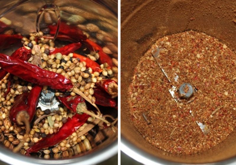 grind roasted spices to a powder