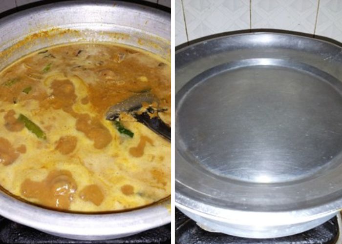 cover and boil mutton kulambu