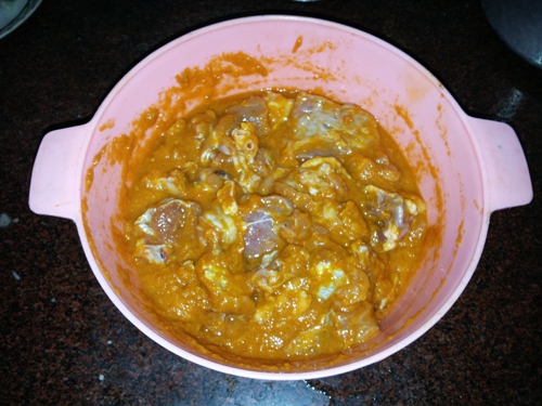marinate mutton for making kulambu