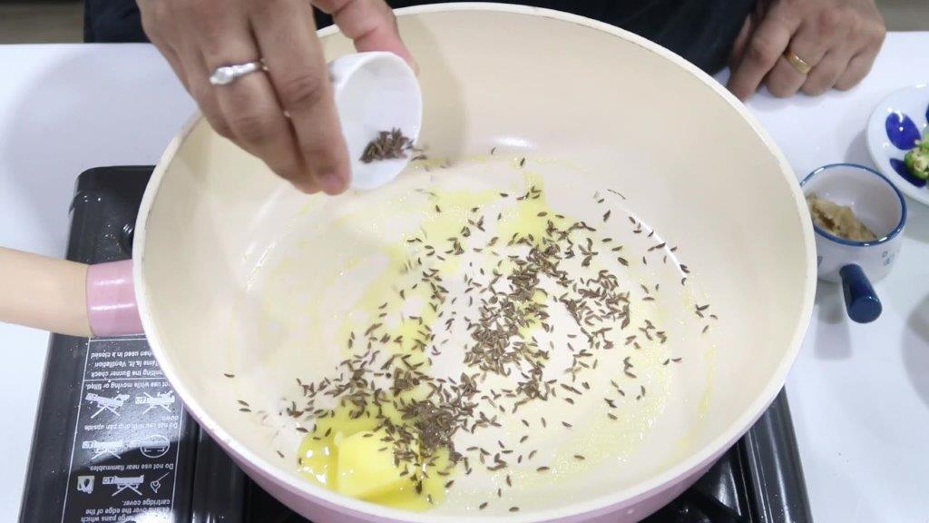 shahi jeera added in paneer butter masala