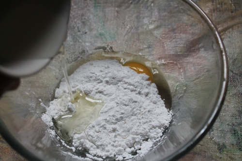 add in melted butter