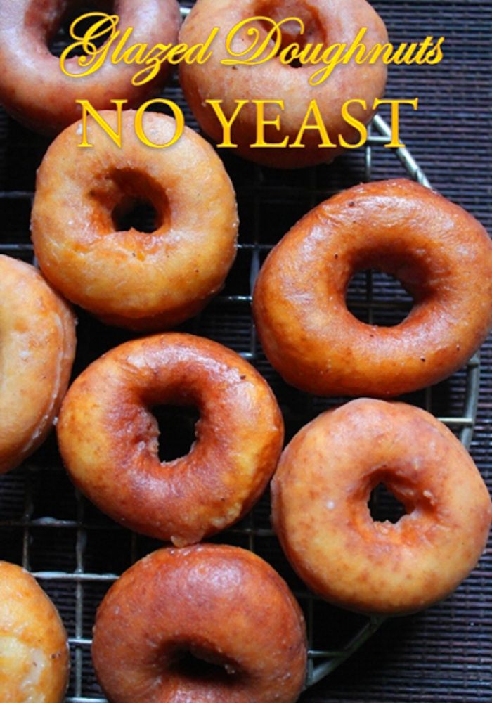 close look of glazed doughnuts