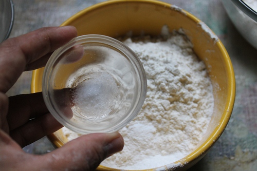 add salt to flour