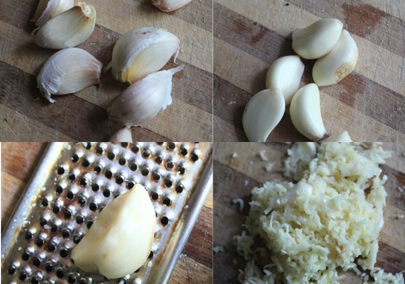 grate garlic using a mincer