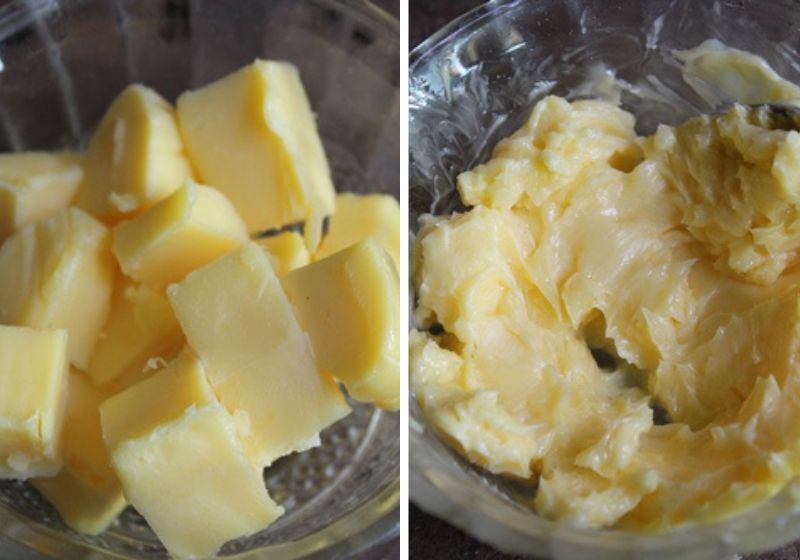 mix soft butter in a bowl