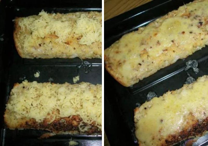 spread with cheese and bake again