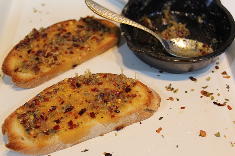 stove top garlic bread 