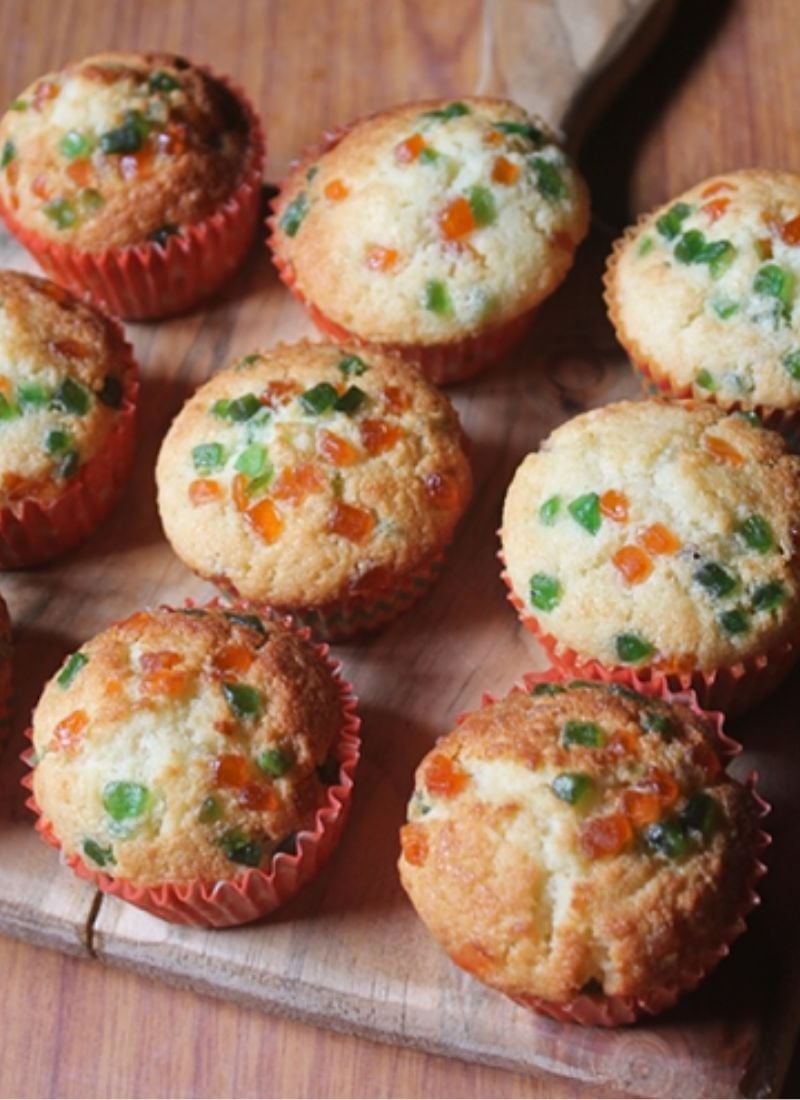 Vanilla Tutti Frutti Muffins | Bakery Style Muffins Recipe