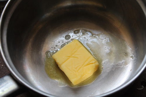 for making basic white sauce. Heat butter in a sauce pan