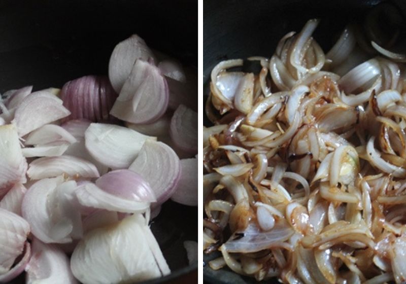 saute onion till golden