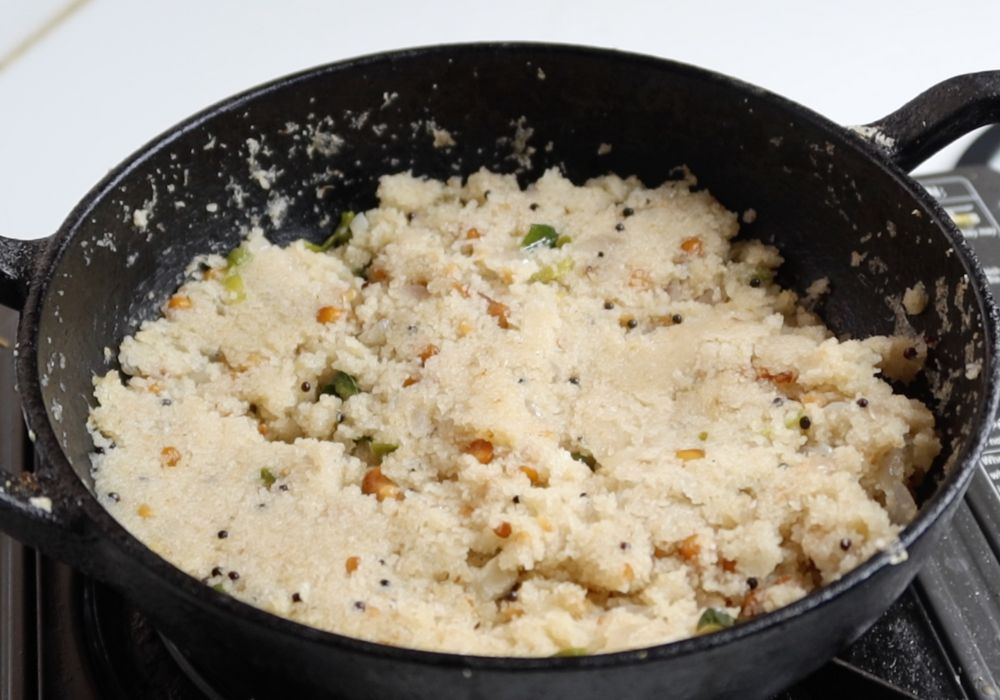 now upma mixture is thick