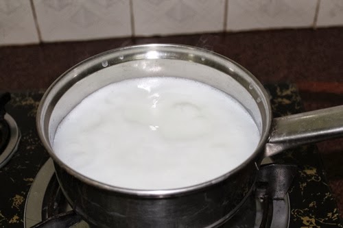 bring water and milk to full boil